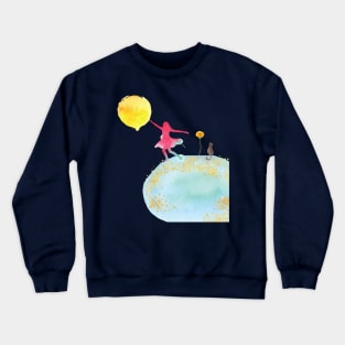 Ballerina dancing with the moon Crewneck Sweatshirt